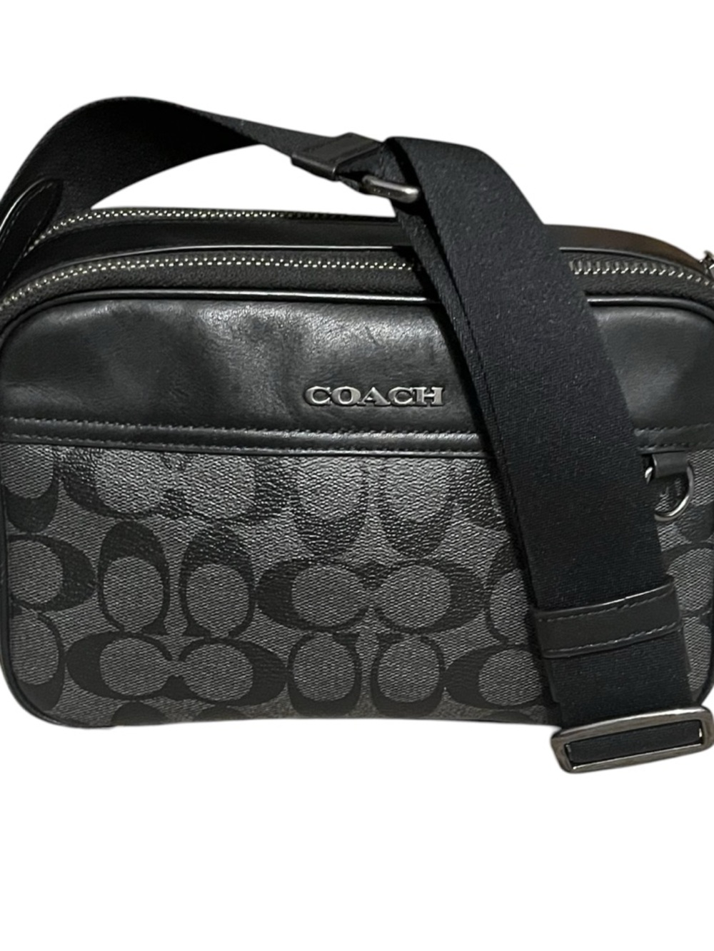 Coach Black Signature Messenger Bag